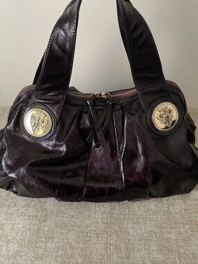 GUCCI Patent Leather Shoulder Bag Tote